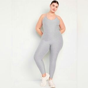 Old Navy Cloud+ Sleeveless 7/8 Bodysuit Size XXL Heather Grey